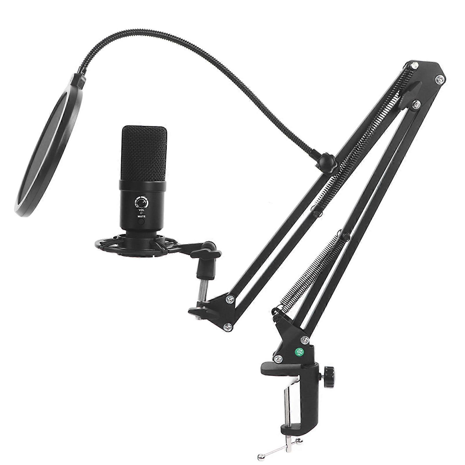 Microphone Live Singing Capacitive Microphone Gaming Recording RGB USB Noise Reduction Microphone