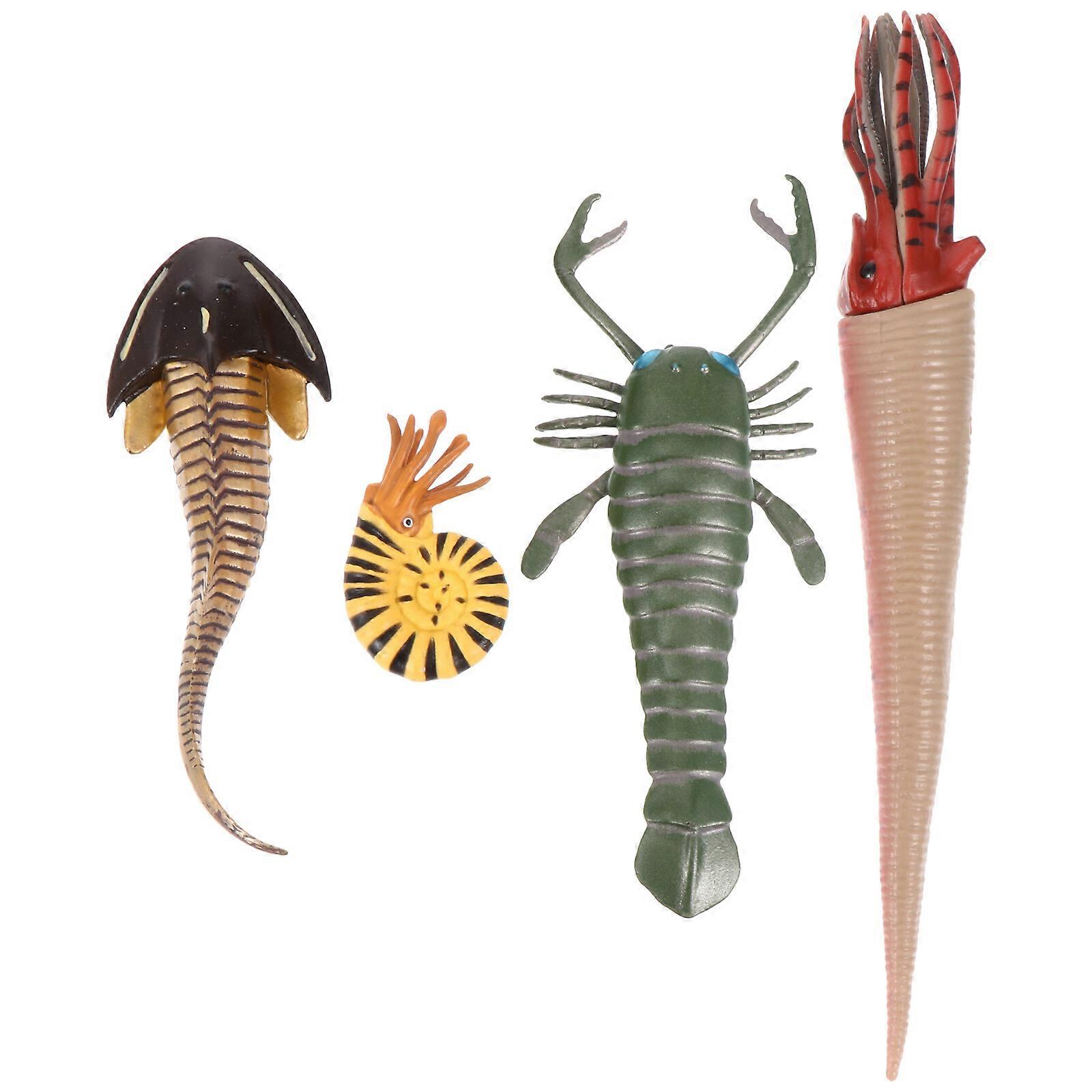 4pcs Marine Animal Models Simulation Sea Creature Models Educational Toys