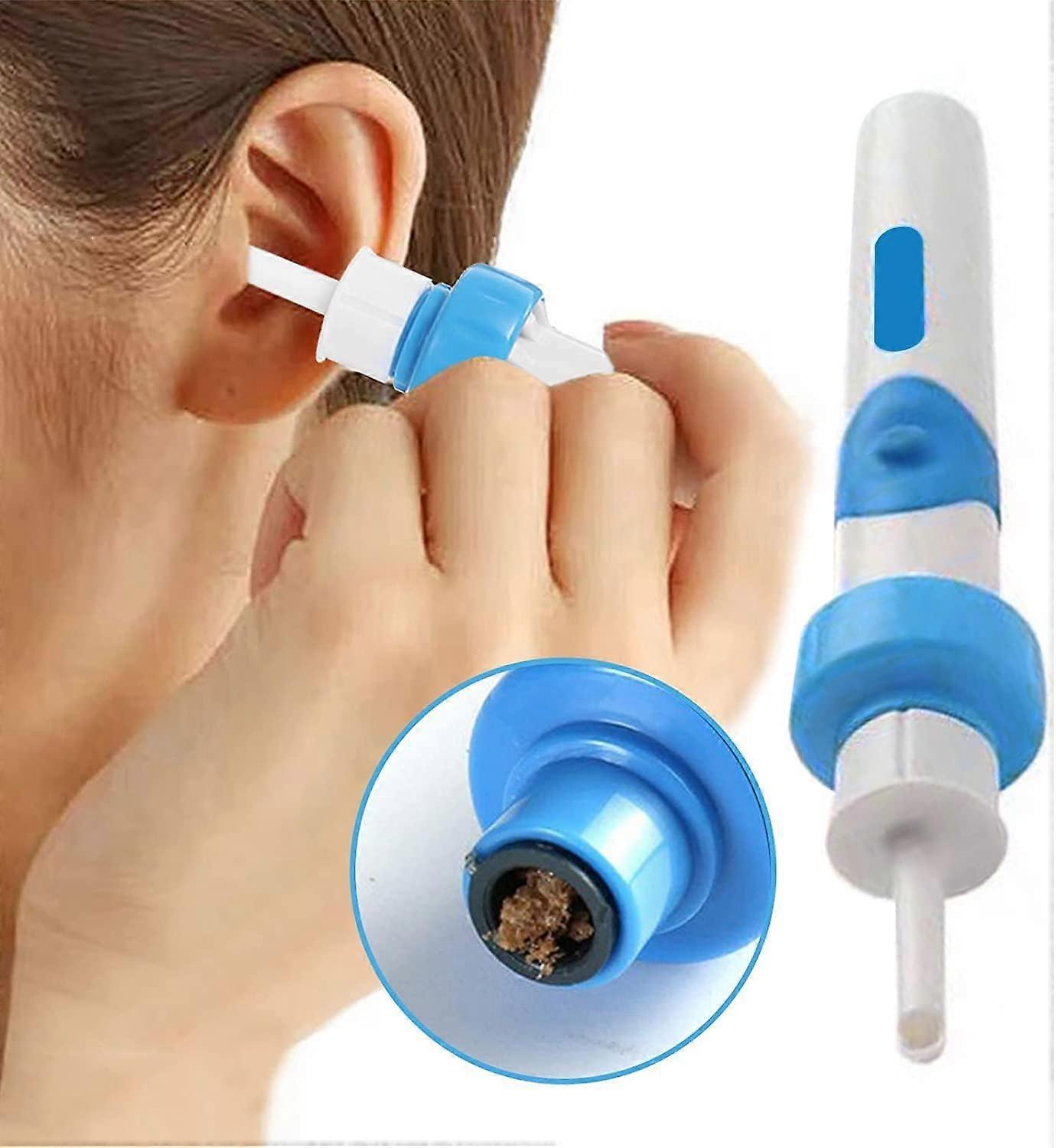 Electric Ear Suction Device,Portable Comfortable Efficient Automatic Electric Vacuum Soft Ear Pick Ear Cleaner Easy Earwax Remover Soft Prevent Ear-Pi
