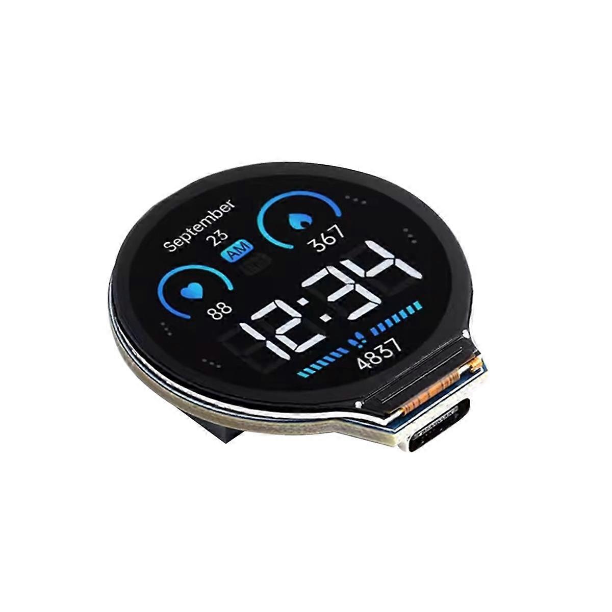 ESP32-S3-utvecklingskort, integrerar GC9A01-skärmdrivrutinschip, 32-bitars LX7-processor med dubbla kärnor, 1,28 tums IPS LCD