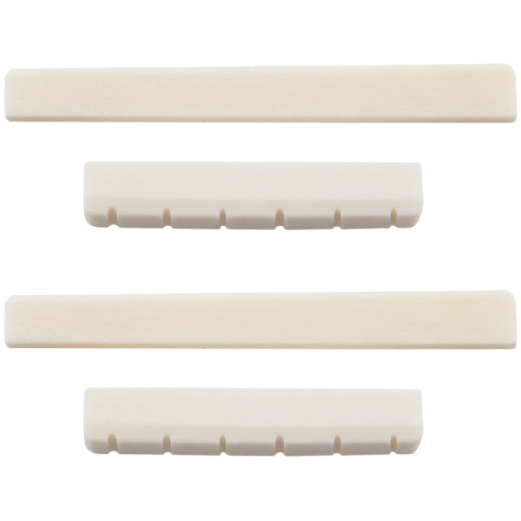 2x Classical Guitar Bone Otted Saddle Nut Set