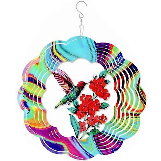 Wind Spinner Stainless Steel Hanging 3D Rotating Wind Chimes