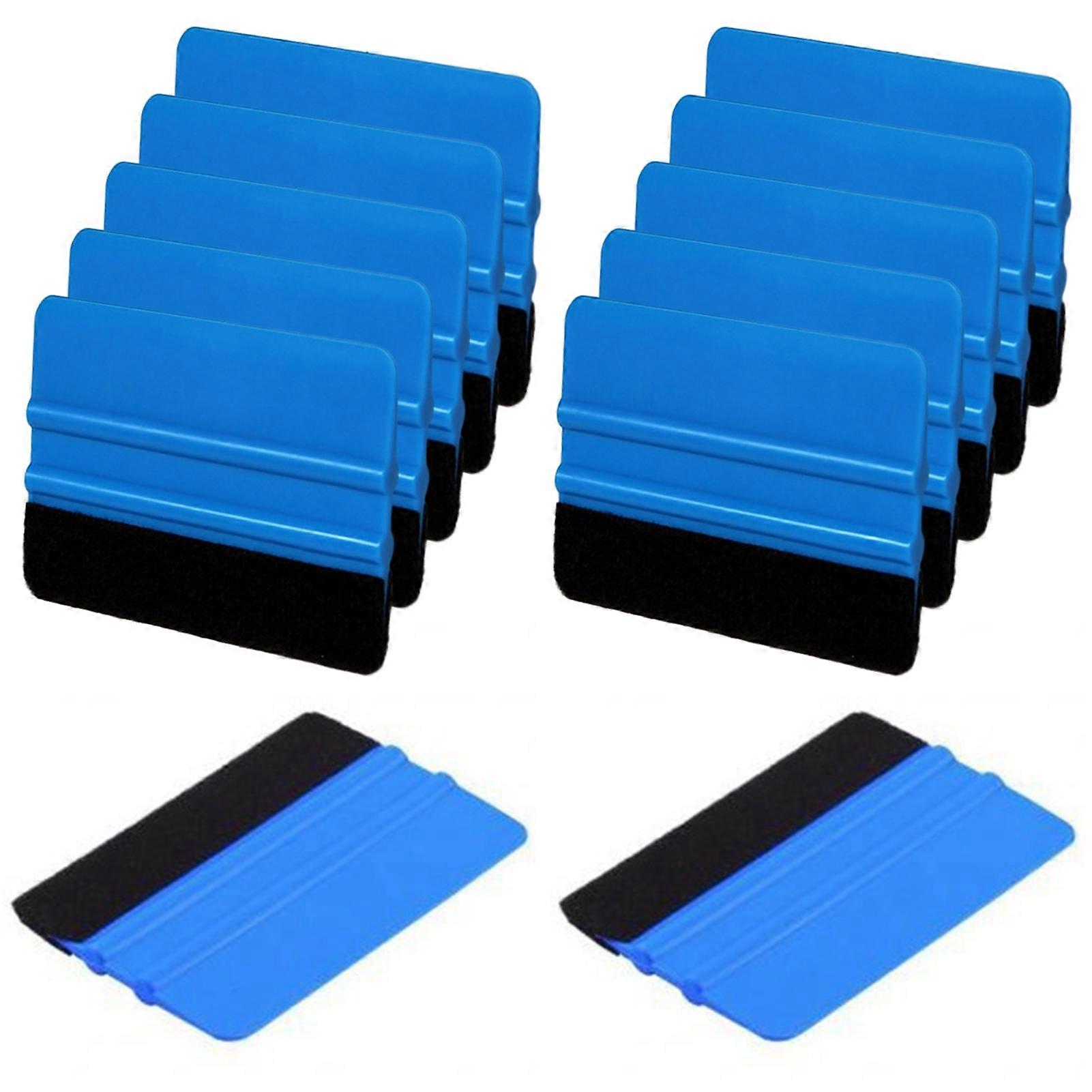12Pcs Car Film Decal Scraper Felt Fabric Squeegee Application Tool Vinyl Wrap Installation Car Paper Smooth Tool Mengxi