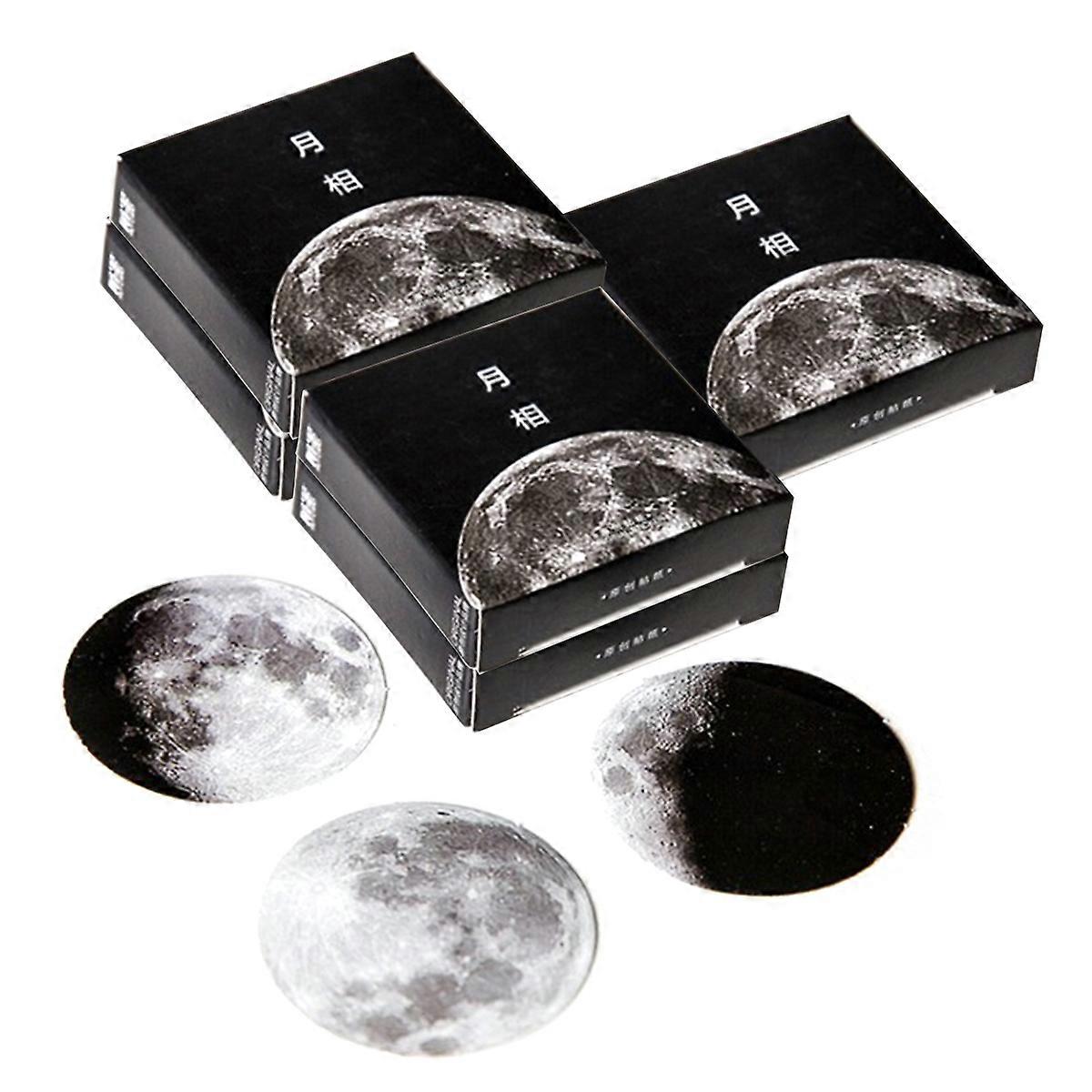 5 Packs of Stationery Stickers DIY Planet Sticky Papers Moon Plants Stickers for Decoration Diary Scrapbooking
