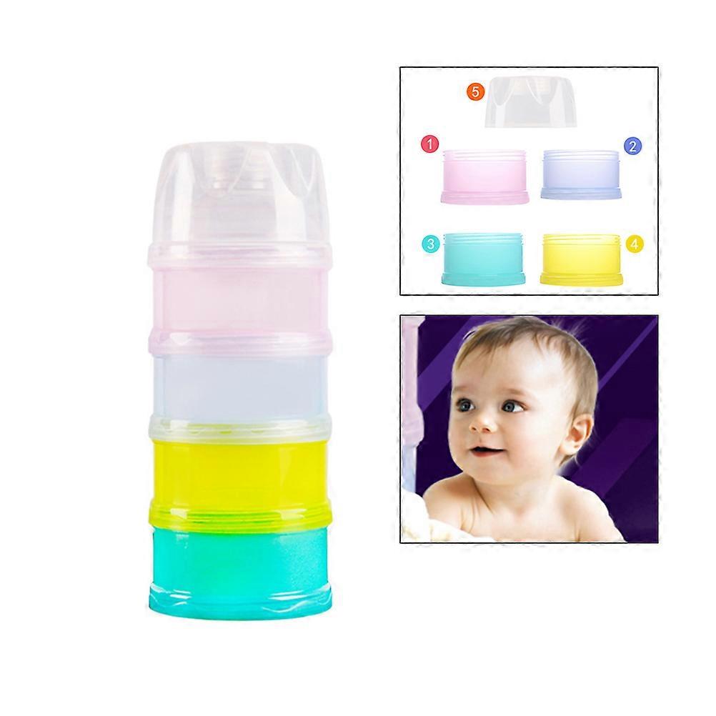 4-layer Twist-Lock Stackable BPA Free Milk Powder Dispenser Snack Storage Container