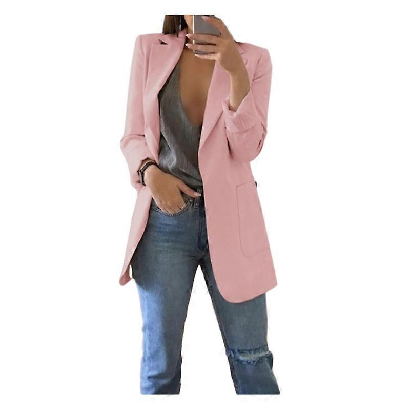 Womens Long Sleeve Casual Coat Jacket Ladies Office Work Suit Blazer Tops