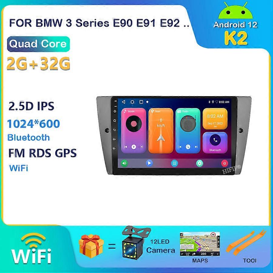 Carplay 4G WIFI Android 13 Car Video Player For BMW 3 Series E90 E91 E92 E93 2005-2012 GPS Navi Stereo 2 din Radio DSP TPMS OBD2