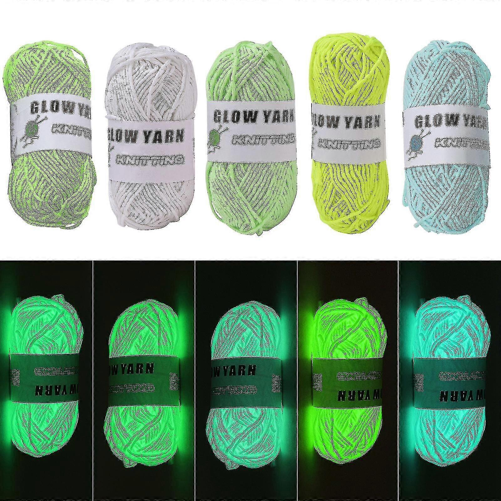 Luminous Chunky Yarn Glow In The Dark Hand Knitted Knitting Wool Weave Sewing -