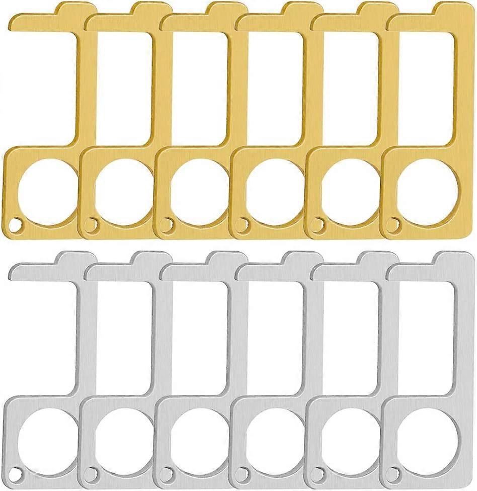 12PCS ανέπαφο ανοιχτήρι πορτών, επαναχρησιμοποιήσιμο υγιεινό άγκιστρο φορητό hands-free βασικό εργαλείο για υπαίθριο