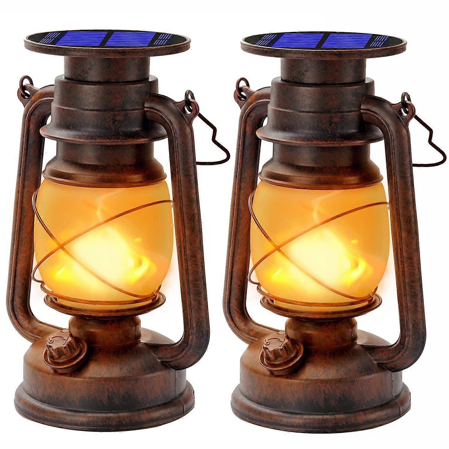 Solar Lanterns Outdoor LED Lantern Hurricane Lantern with Flame