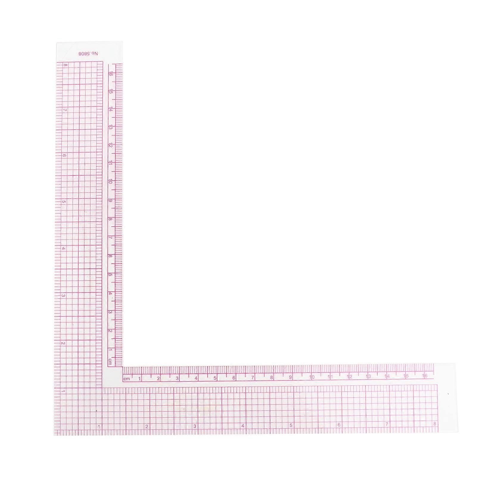 Plastic L Square Shape Sewing Measuring Measure Ruler Professional Tailor Craft Tool (5808)