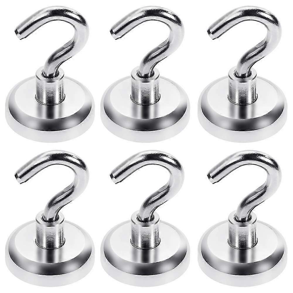 83LB Magnetic Hooks-6pcs Super Strong Magnets Diameter 32mm Strong Magnetic Ceiling Hooks for Indoor or Outdoor Use Saving Your Space