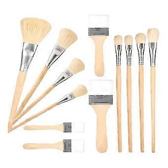 12Pcs Gilding Brush Set, Paint Brush Set Hair Mop Blending Brushes for Painting Art Crafts Supplies