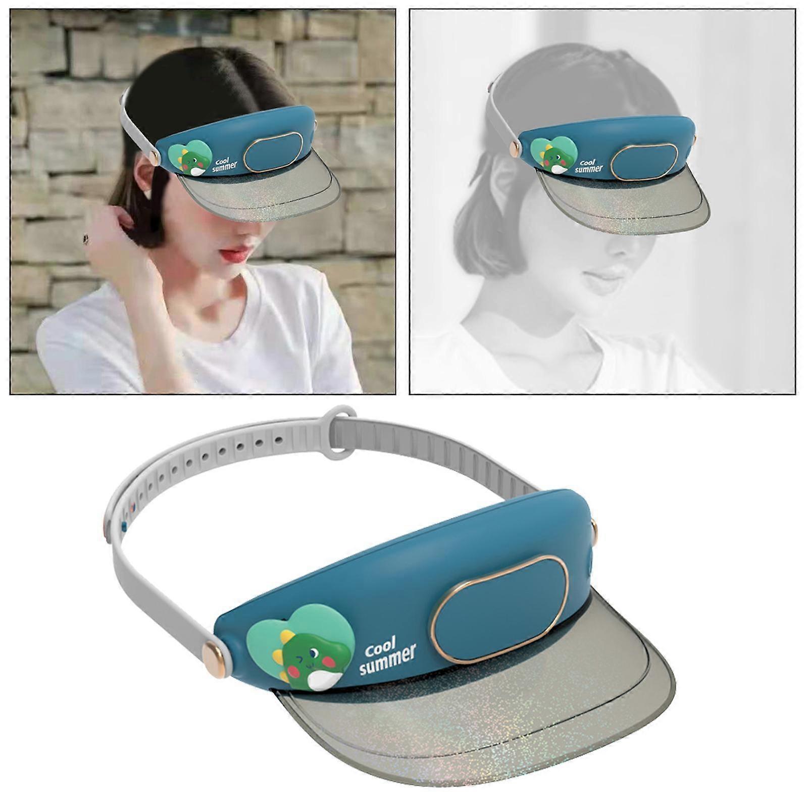 Cooling Fan Hat with Visor Adjustable Head Circumference Sun Protection Portable