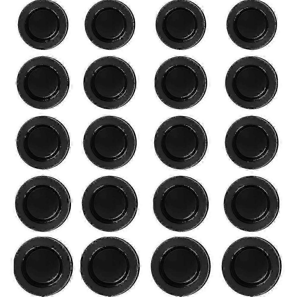 20個ブラックラバーセービングボックスプラグ貯金箱プラグラバー貯金箱ストッパーカバーラバーラウンドプラグ(5サイズ)ODP
