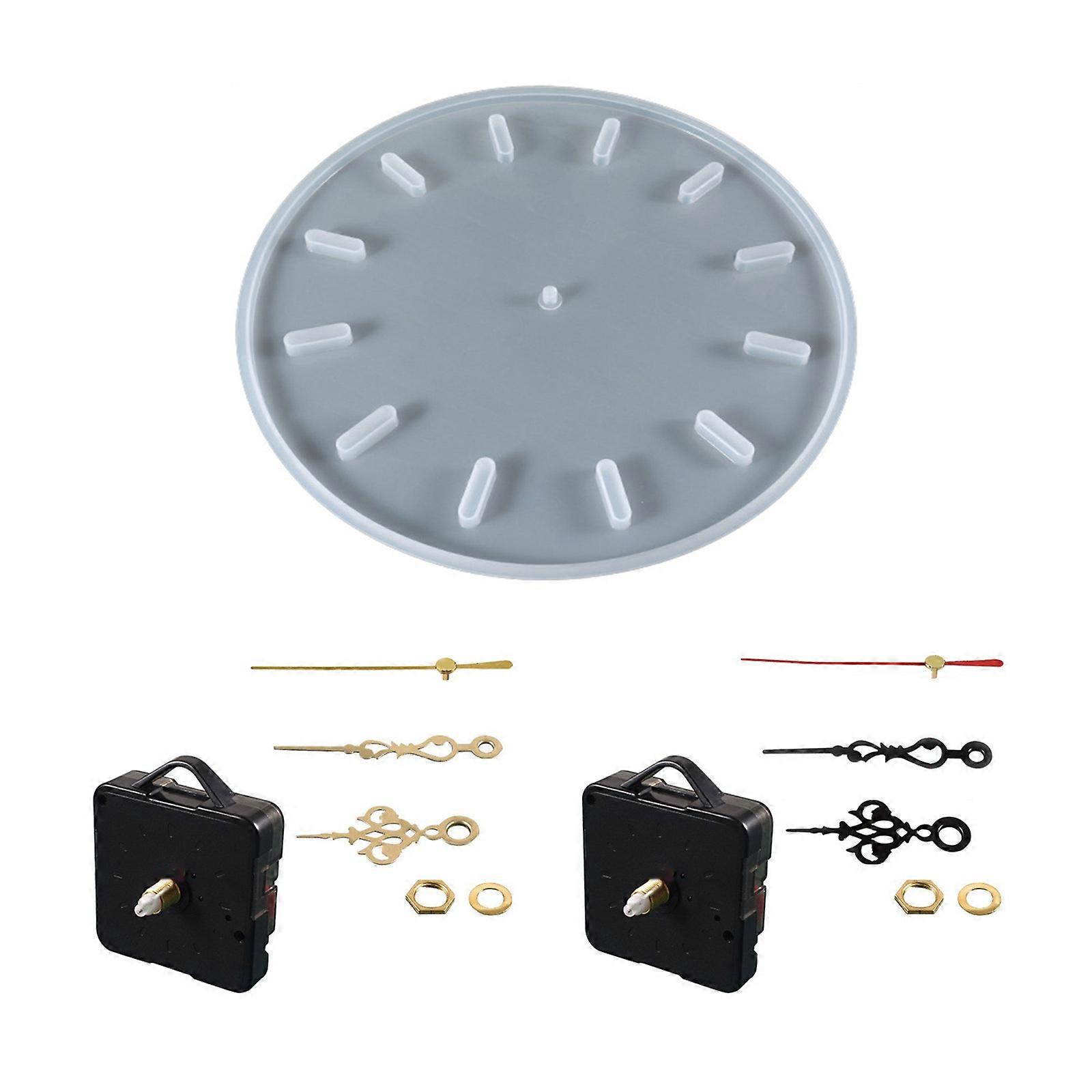 Diy Crystal Epoxy Clock Mold with Pointer for Epoxy Resin DIY Jewelry Making