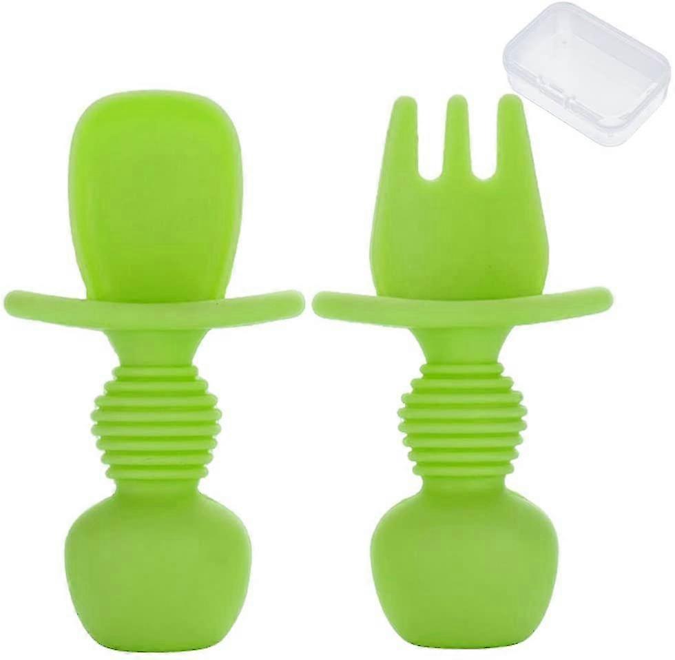 Starlight-Silicone Spoon Fork, Triomphe Cutlery Set, Spoon Fork Tableware, Cutlery Set, Bpa Free Cutlery, Ergonomic Cutlerygr