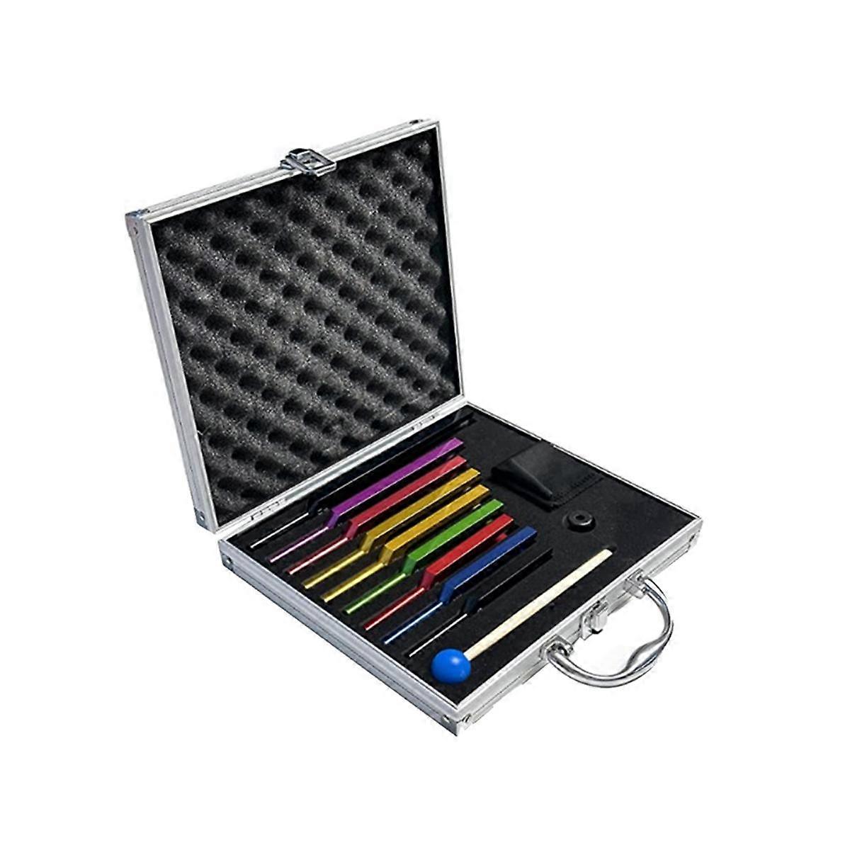9 Tuning Forks for Healing, Sound Healing, Body Retention with Aluminum Gift Box, Tuning Fork Set