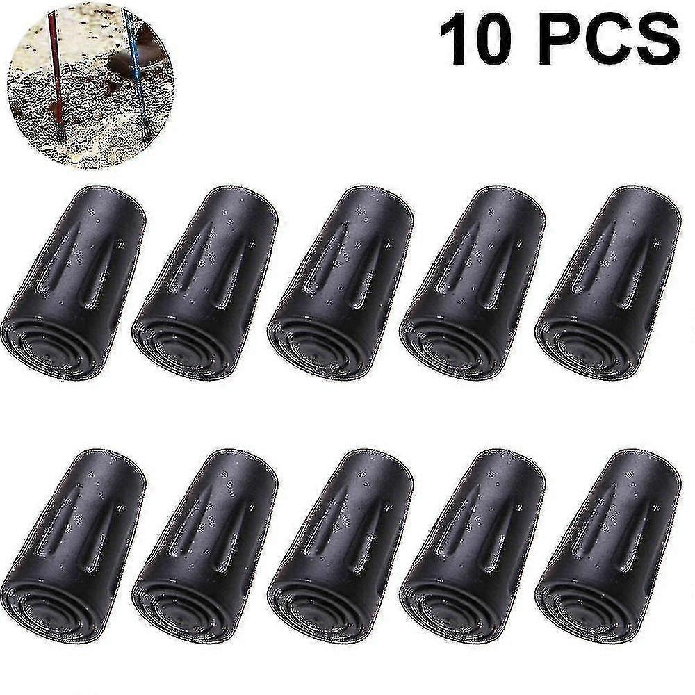 10 Pack/5 זוג טיפים לגומי מוט הליכה, מגני קצה מוט טרקים, כיסוי ראש אלפנסטוק גומי חלופי תואם למקל הליכה T