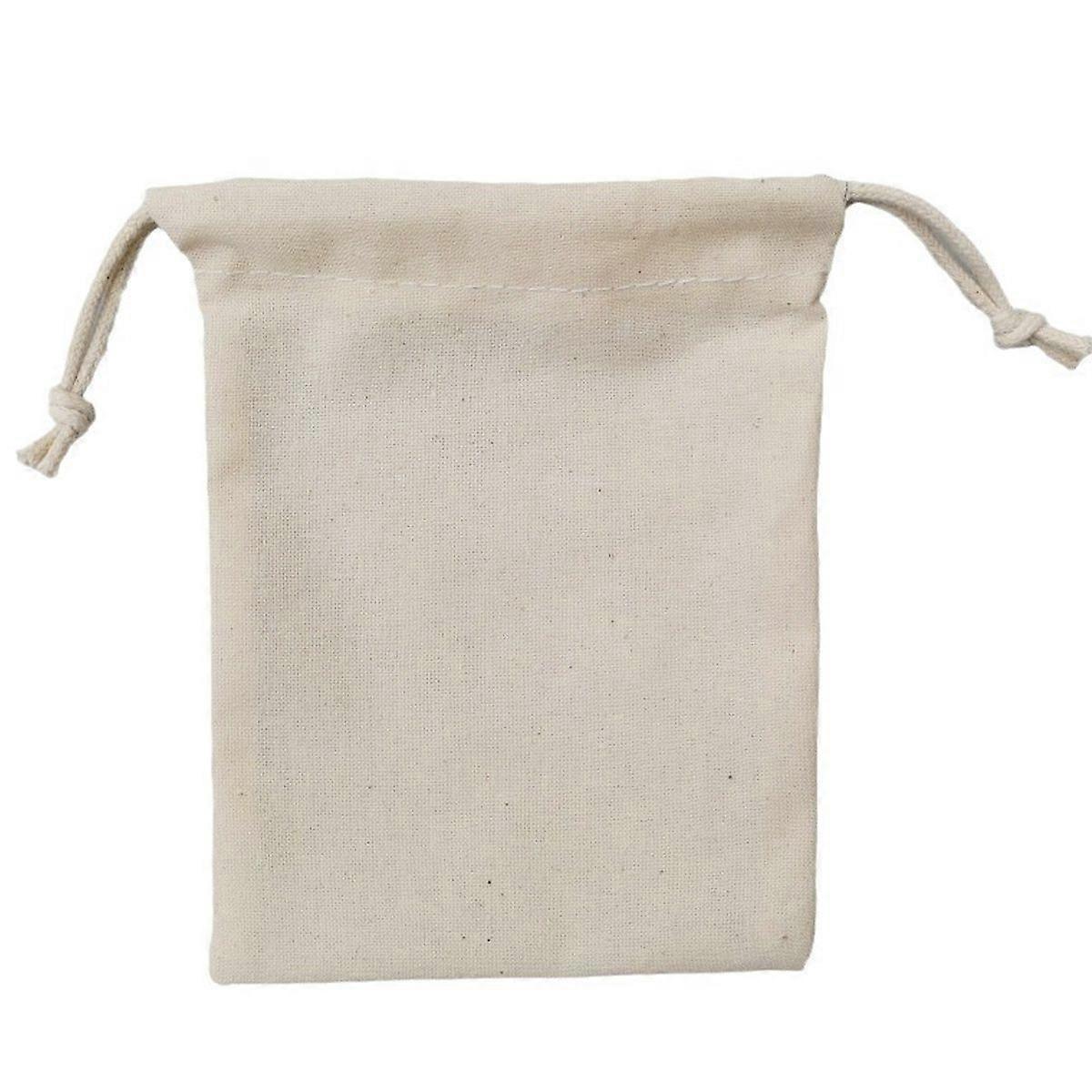 Husholdning Plain Cotton Drawstring Storage Klesvask sekk stæsjpose for reise hjem bruk 15 * 20CM