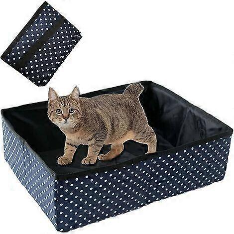 Cat Litter Box, Waterproof, Blue, L