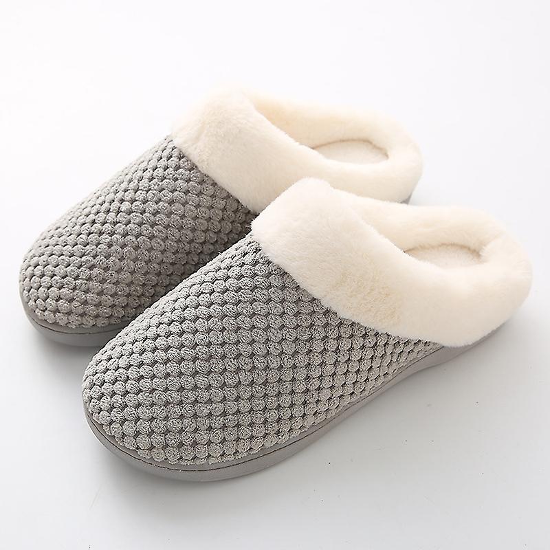 Ladies Menmory Foam Fluffy Slipper
