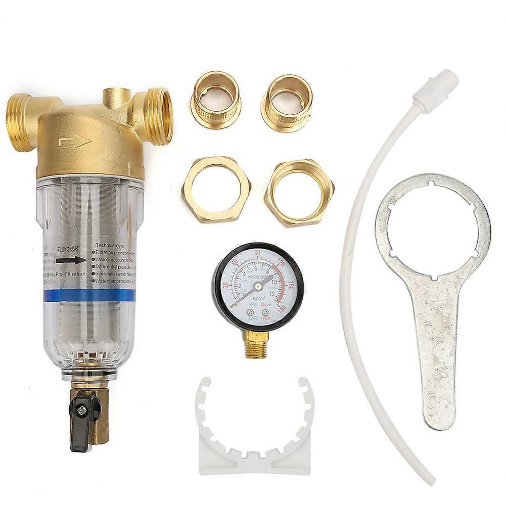 Brass Water Separator Thread Spring Rust-Resistant Water Separator Valve(DN20 With Meter)