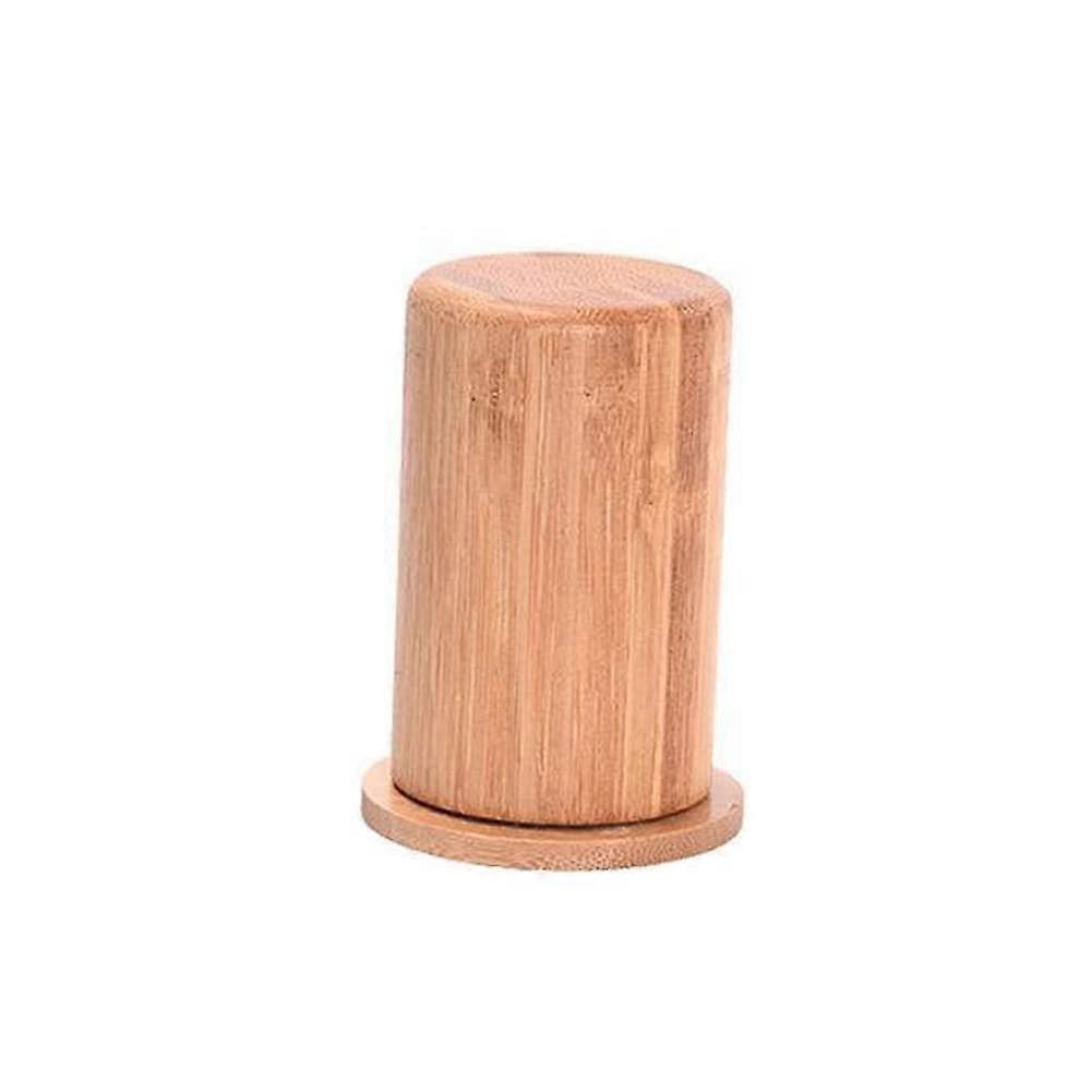 Bamboo Toothpick Holder Dispenser Box Container Case Organizer, Cylindrical Toothpick