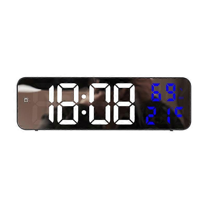 9 Inch Large Digital Wall Clock Temperature and Humidity Display Night Mode Table Alarm Clock 12/24H Electronic LED Clock