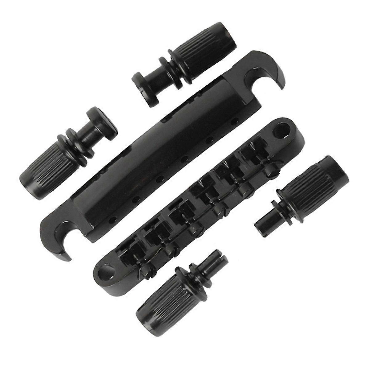 6 String LP Guitar Bridge for Electric Guitar Premium Quality Replacement Black