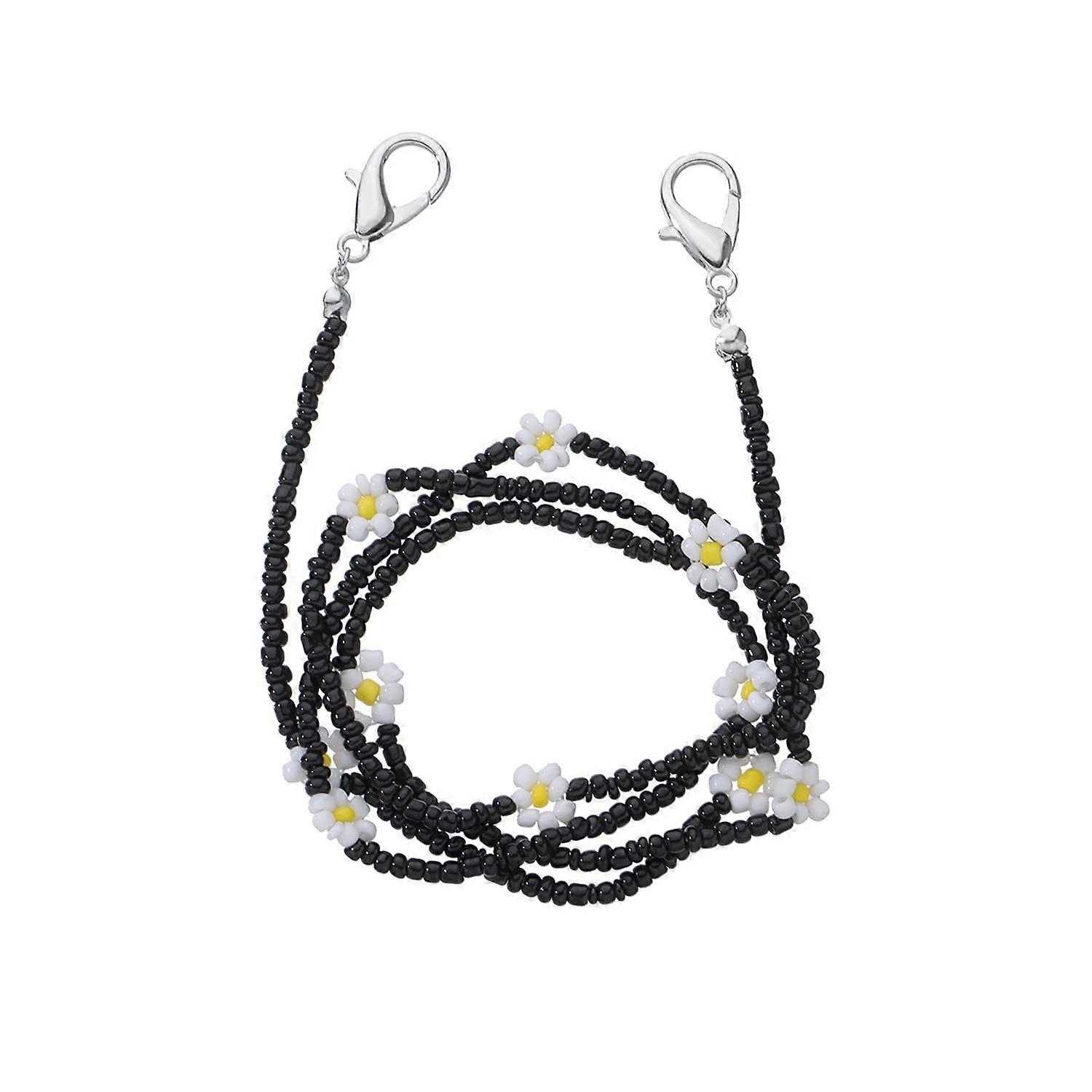 Daisy Beads Sunglasses Holder Anti-Lost Chain with Adjustable Length, Durable Material, and Stylish Design