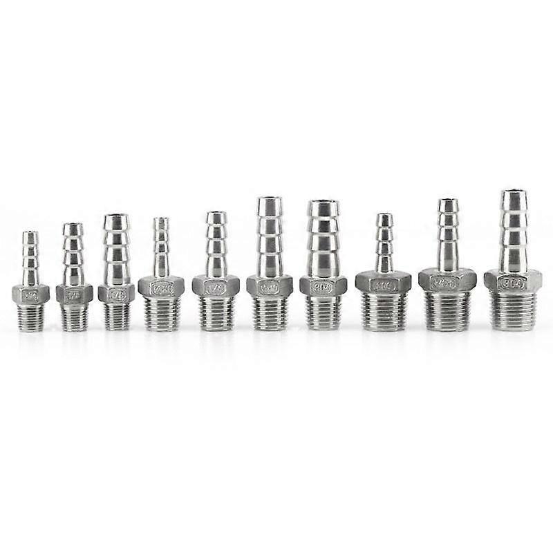 20 Size Stainless Steel Male Thread Pipe Fitting Hose Tail Connector