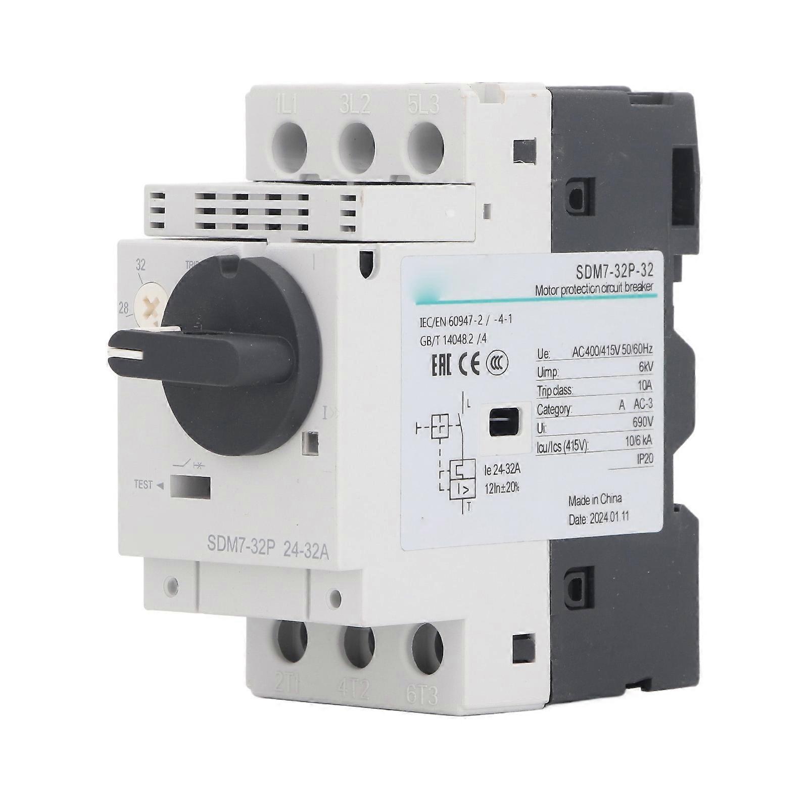 Motor Protection Circuit Breaker Motor Circuit Breaker Level 10 Rated Value 400 * 415V 24-32A