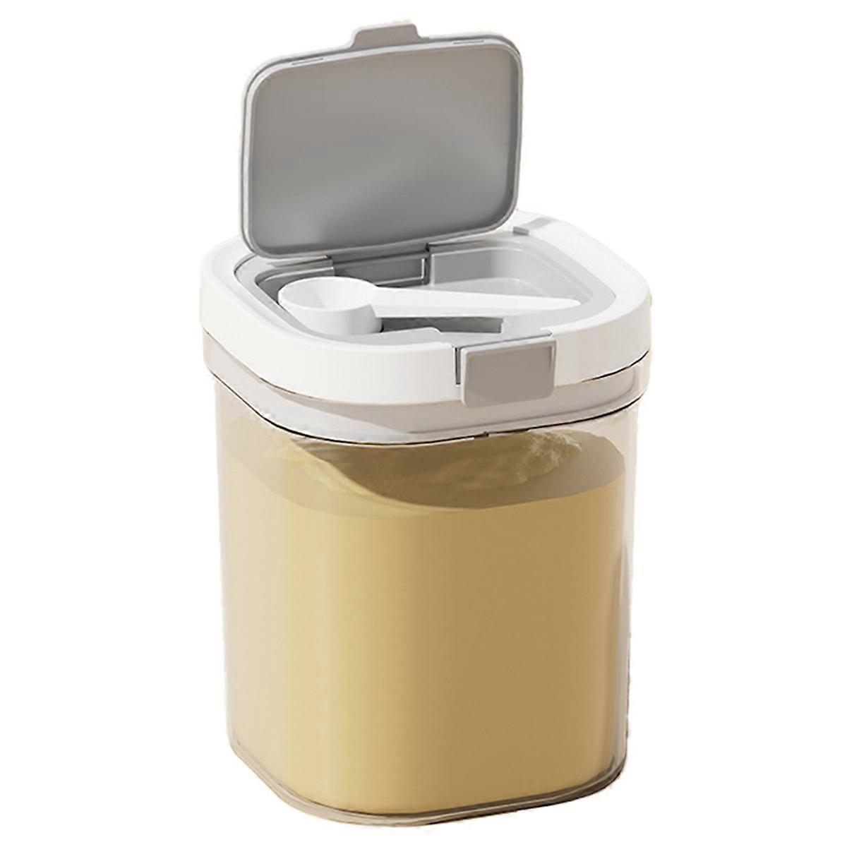 Plastic Canisters - UV- Kitchen Storage Jars with Free Scraper Spoon for Milk Powder & Food Sealing