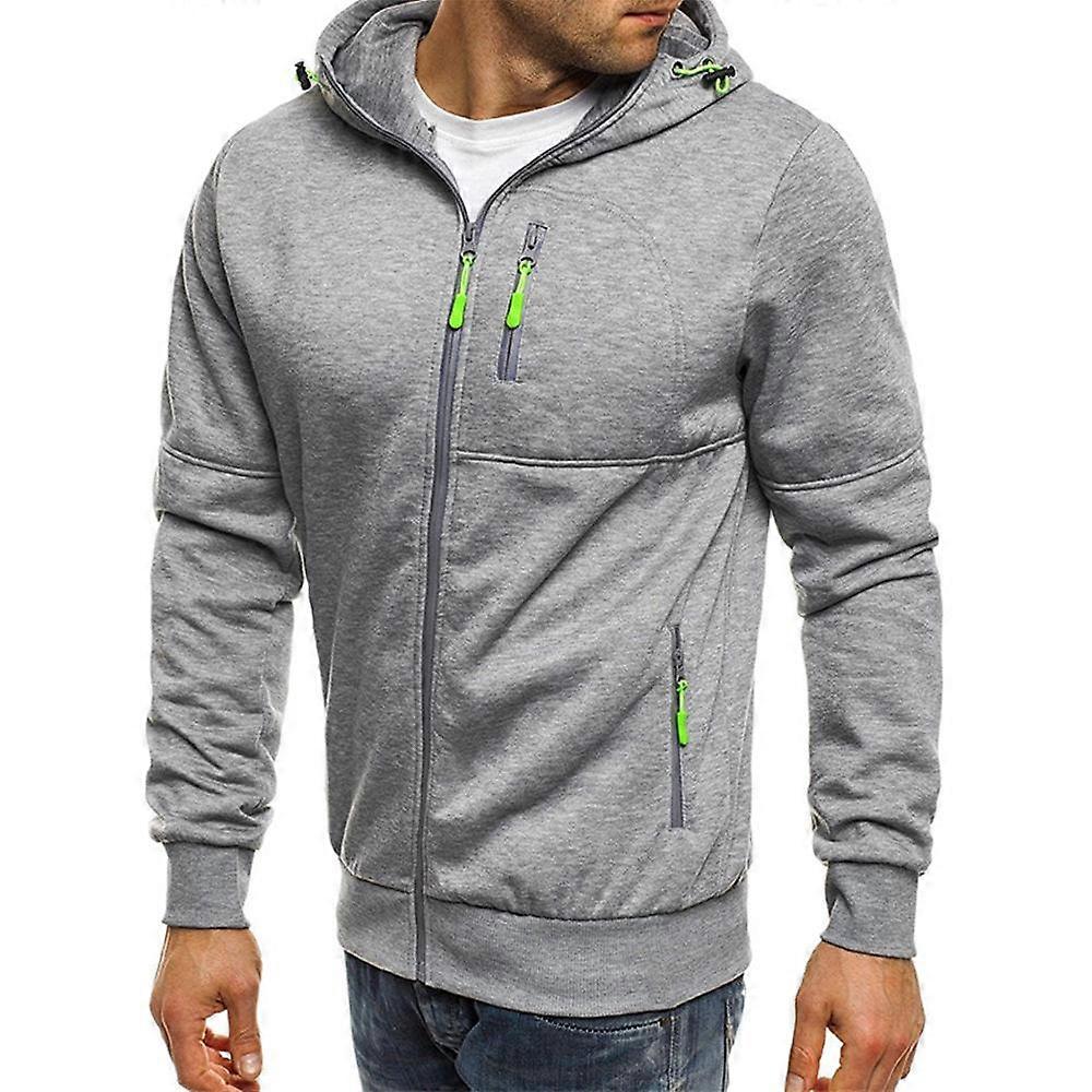 Mens Hoodie Fleece Warm Hooded Jacket Coat Sweatshirt Winter Work Zip Up Jumper