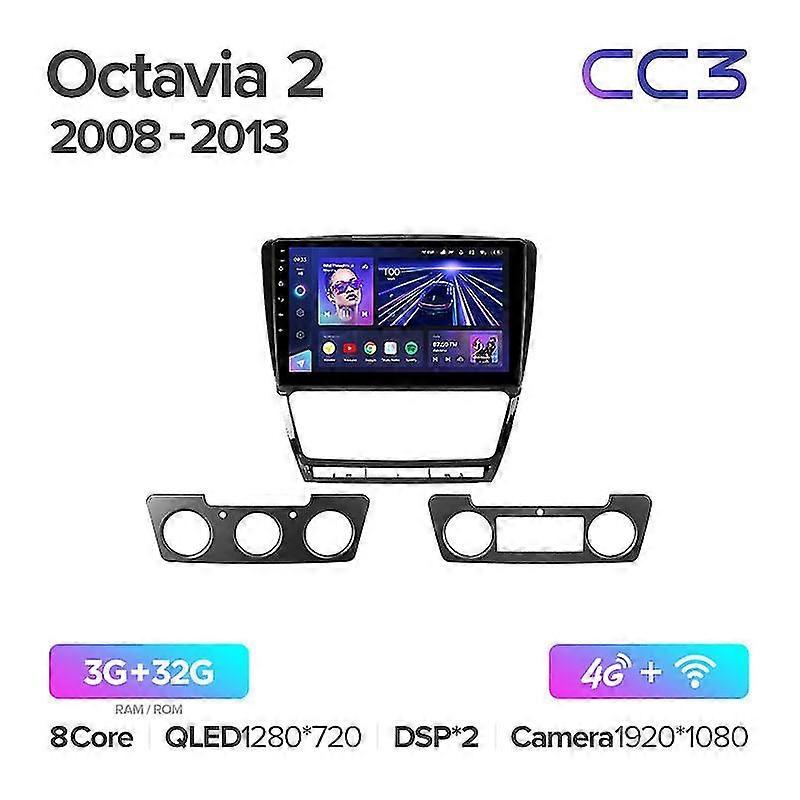 Cc3 2k For Skoda Octavia 2 A5 2008 - 2013 Car Radio Multimedia Video Player Navigation Stereo Gps Android 10 No 2din 2 Din Dvd