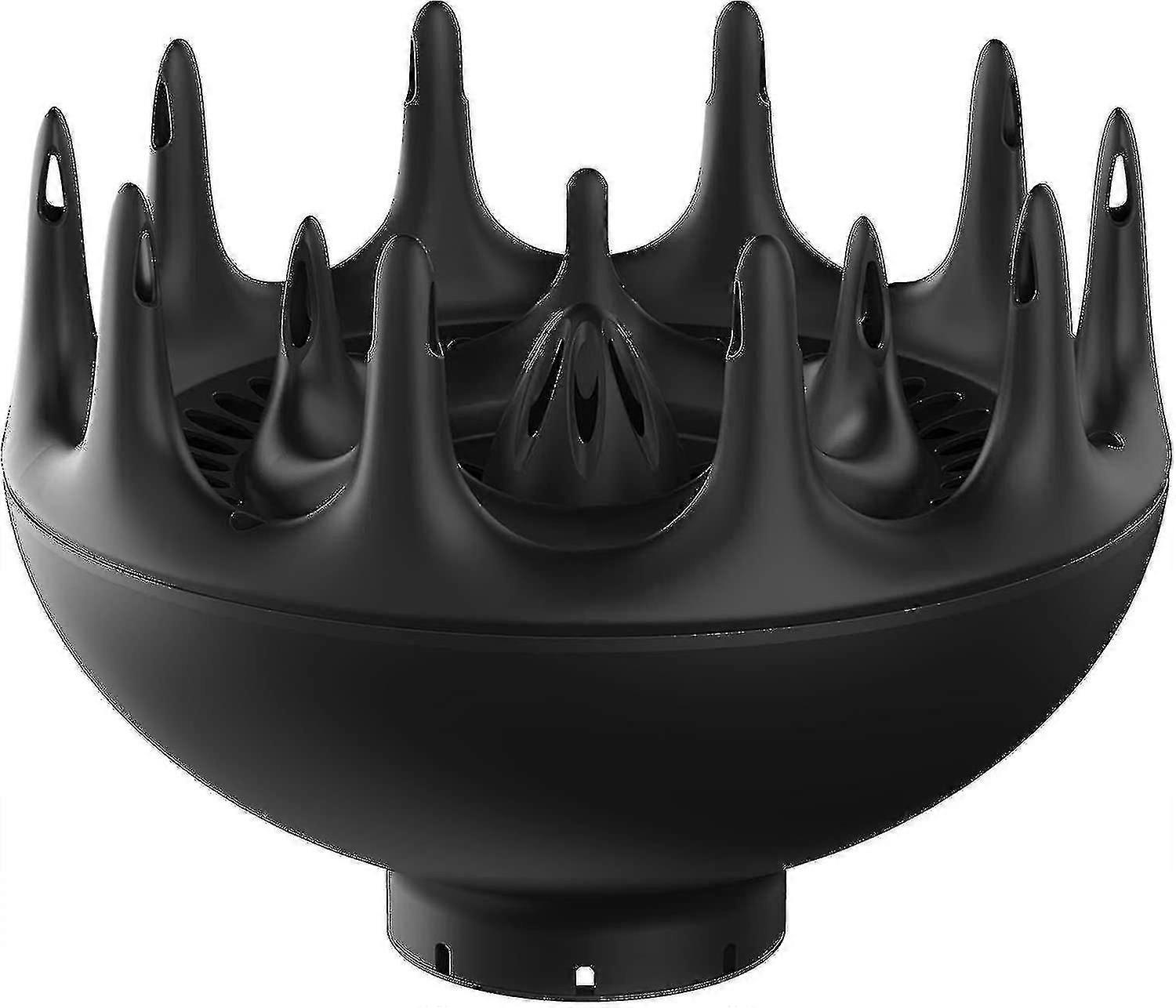 Diffuseur de Grands Cheveux Orchide Noir Compatible Cheveux Boucls Et Naturels --HUNCV