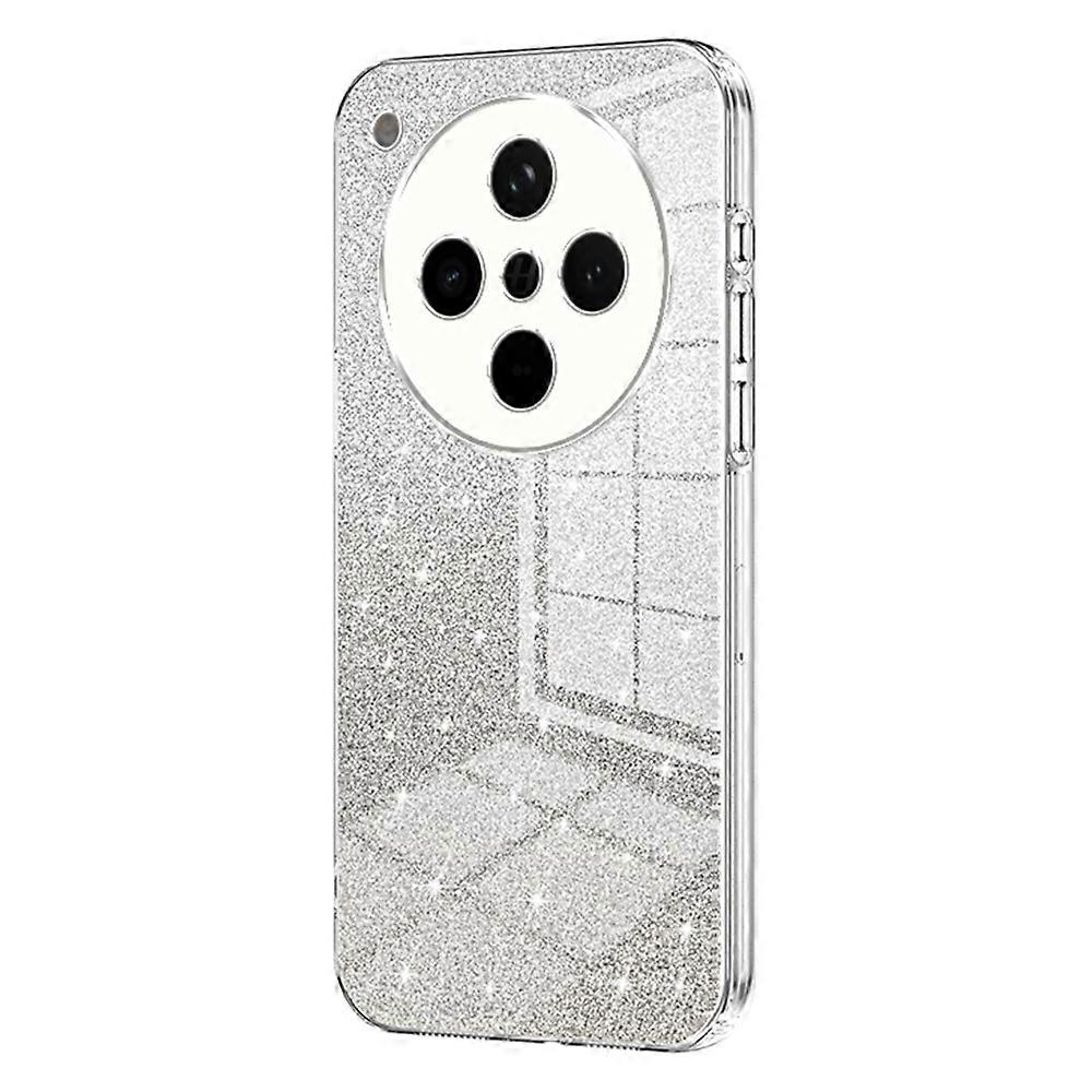 For Oppo Find X8 5G Case Electroplating Gradient Glitter TPU Phone Cover-Transparent