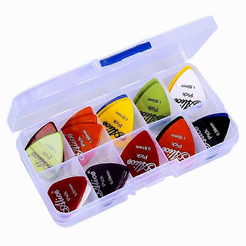 20/24/30/40/50Pcs Guitar Picks 1 Box Case Alice Acoustic Electric Bass Guitar Plectron Mediator Musical Instrument Thickness