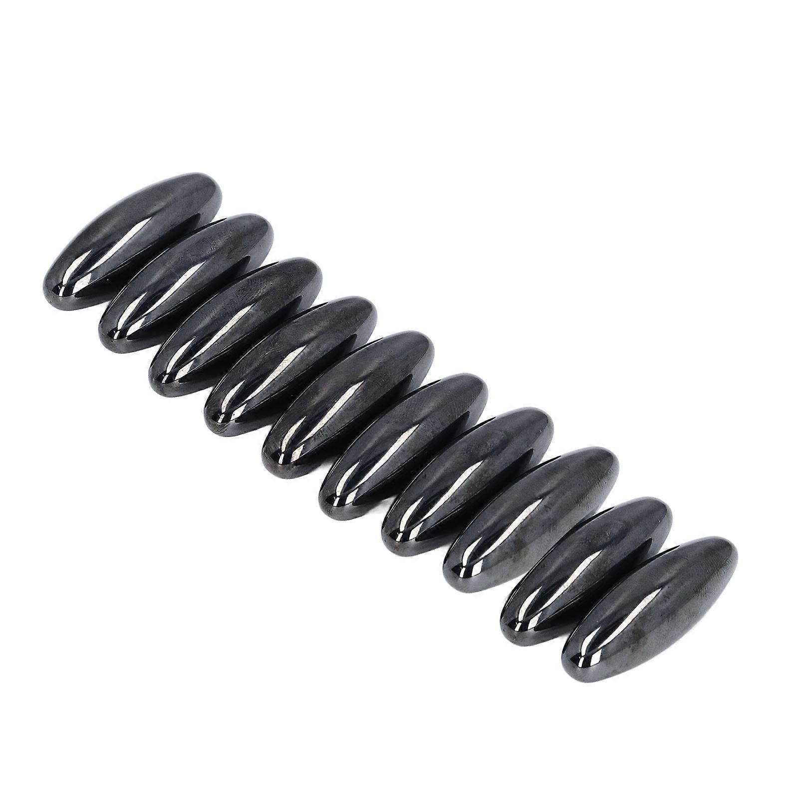 10 Pcs Oval Magnet 43x15mm Black Noise Making Snake Egg Magnets Cool Science Toy