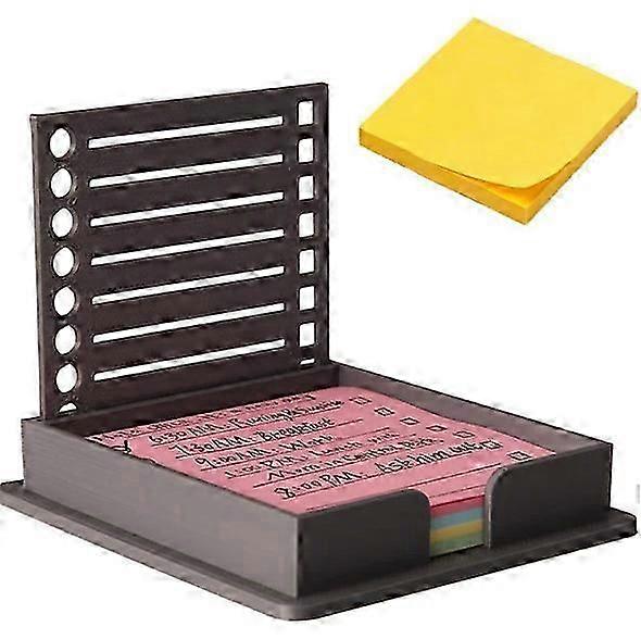 ExquisiteSticky Note Holder with Stencil, Sticky Note Dispenser Compatible with Post-It Note