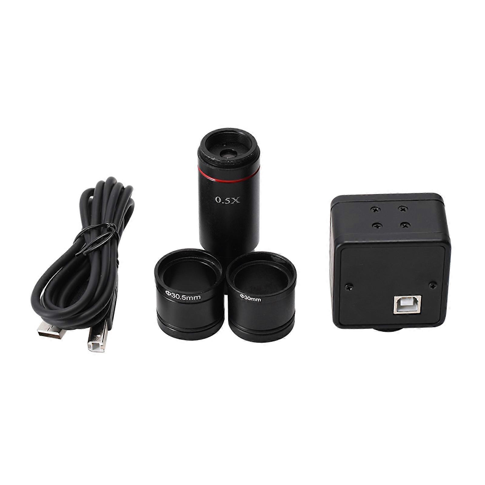 0.5X/1X Electronic Eyepiece with 30 & 30.5mm Adapter HD- Industrial Camera 5MP CMOS USB Microscope Support for Win7/8/10