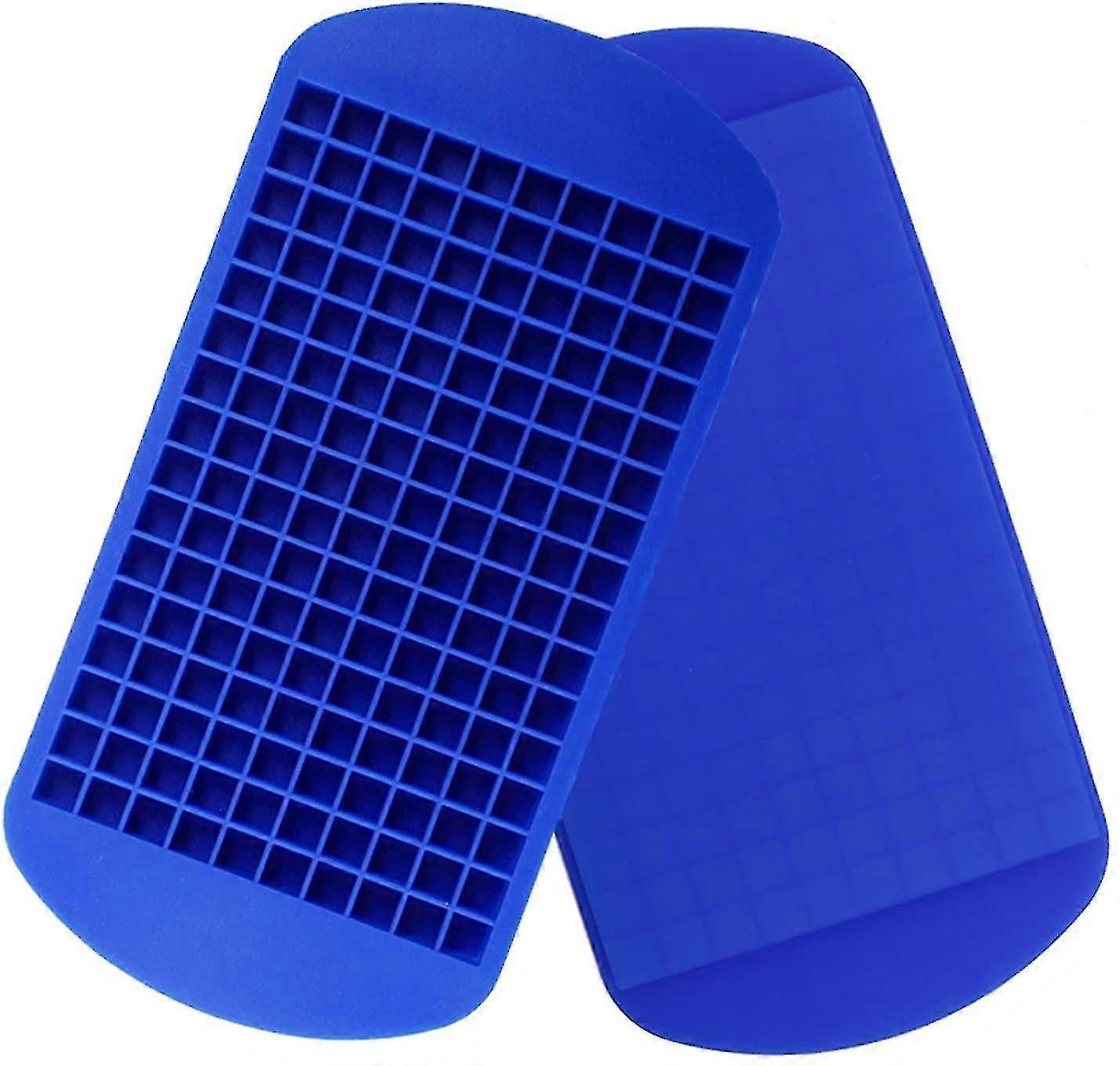 Silicone Mini Ice Cube Trays 2 Pack, 160 Small Ice Cube Molds Easy Release Crushed Ice Cube For Chilling Whiskey Cocktail, Bpa Free Flexible Stackable