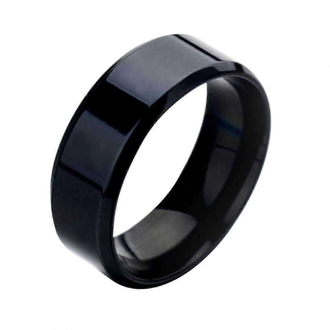 Yousheng Unisex Simple Lovers Stainless Steel Mirror Rings