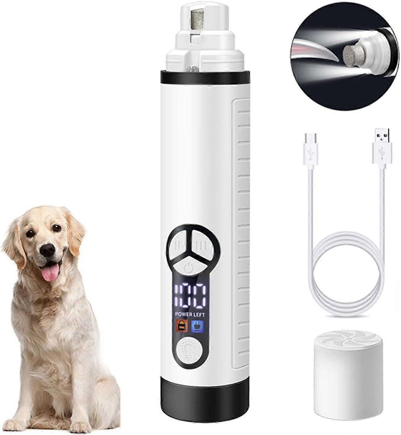 Dog Nail Grinder, Electric Nail Trimmer, Adjustable Speed