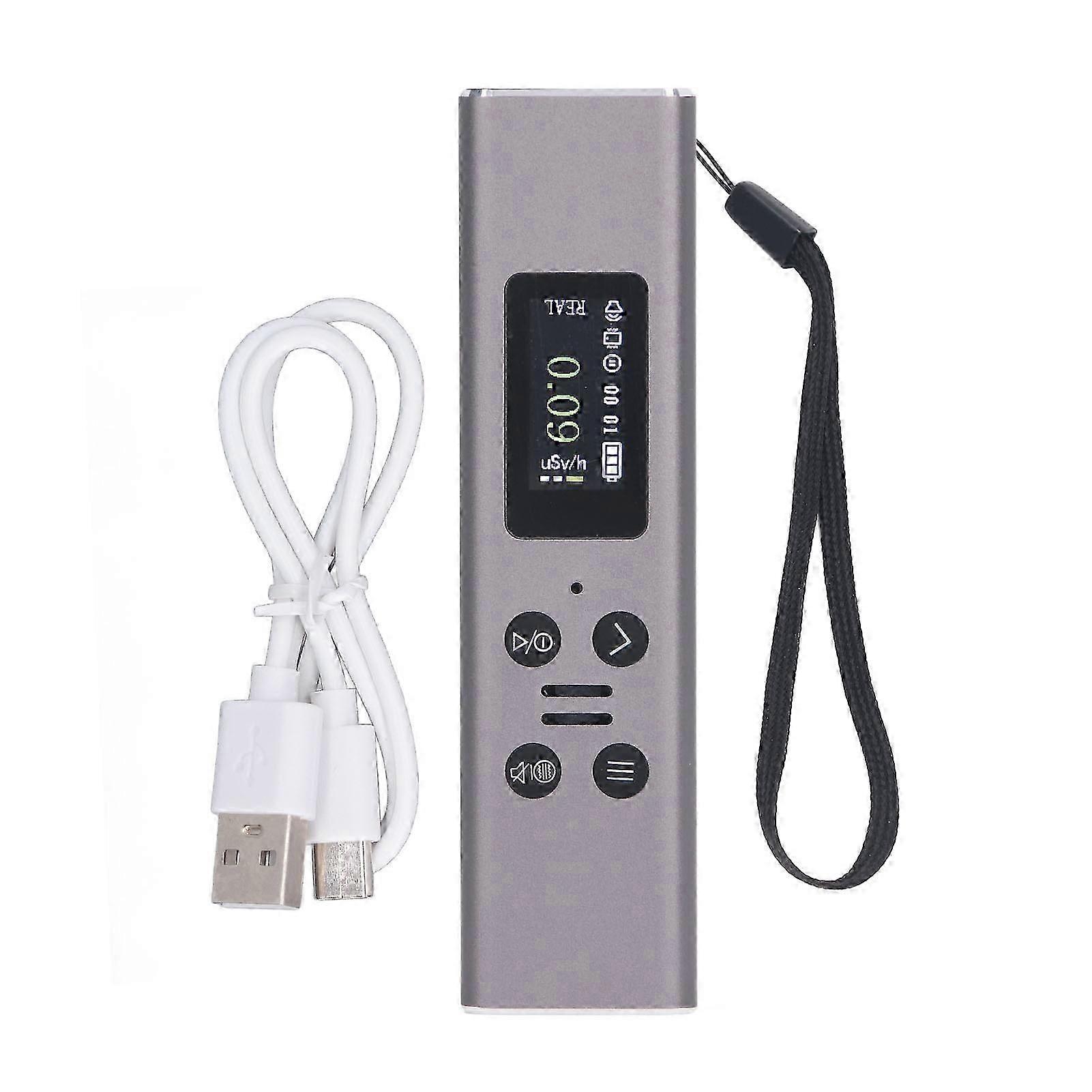 Nuclear Radiation Detector Geiger Counter Handheld Radiation Dosimeter 0.96in LCD Screen Built in Battery