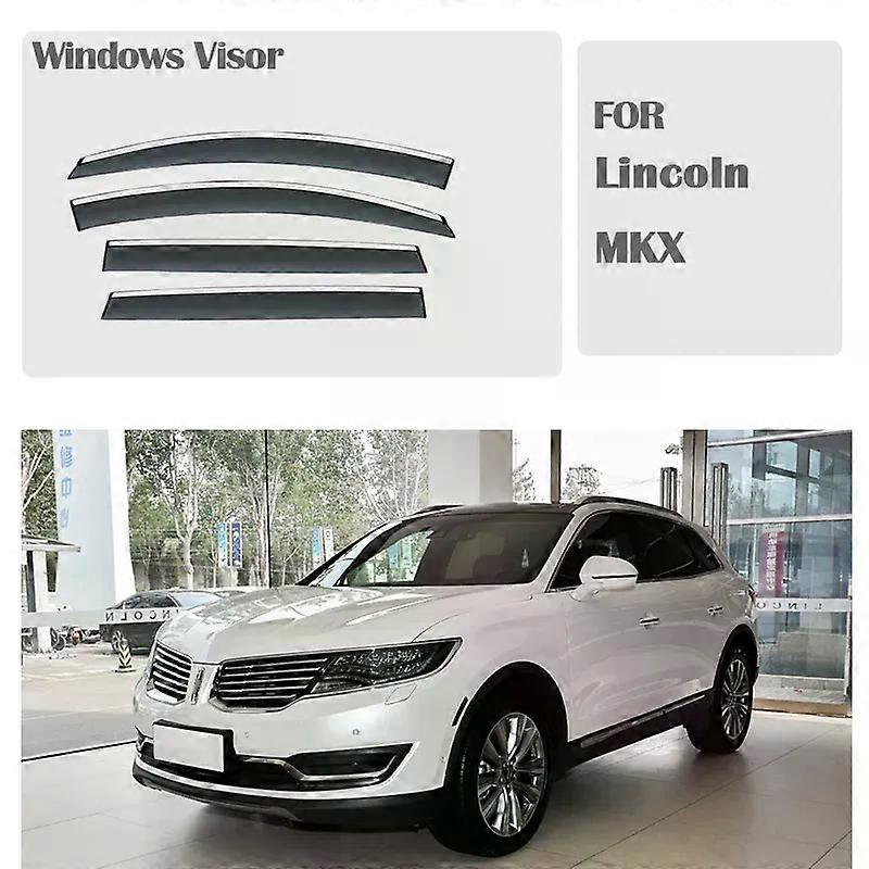 Compatible FOR Lincoln MKX 2015-2020 Window Visors Rain Guard Windows Rain Cover Deflector Awning Shield Vent Guard Shade Cover Trim