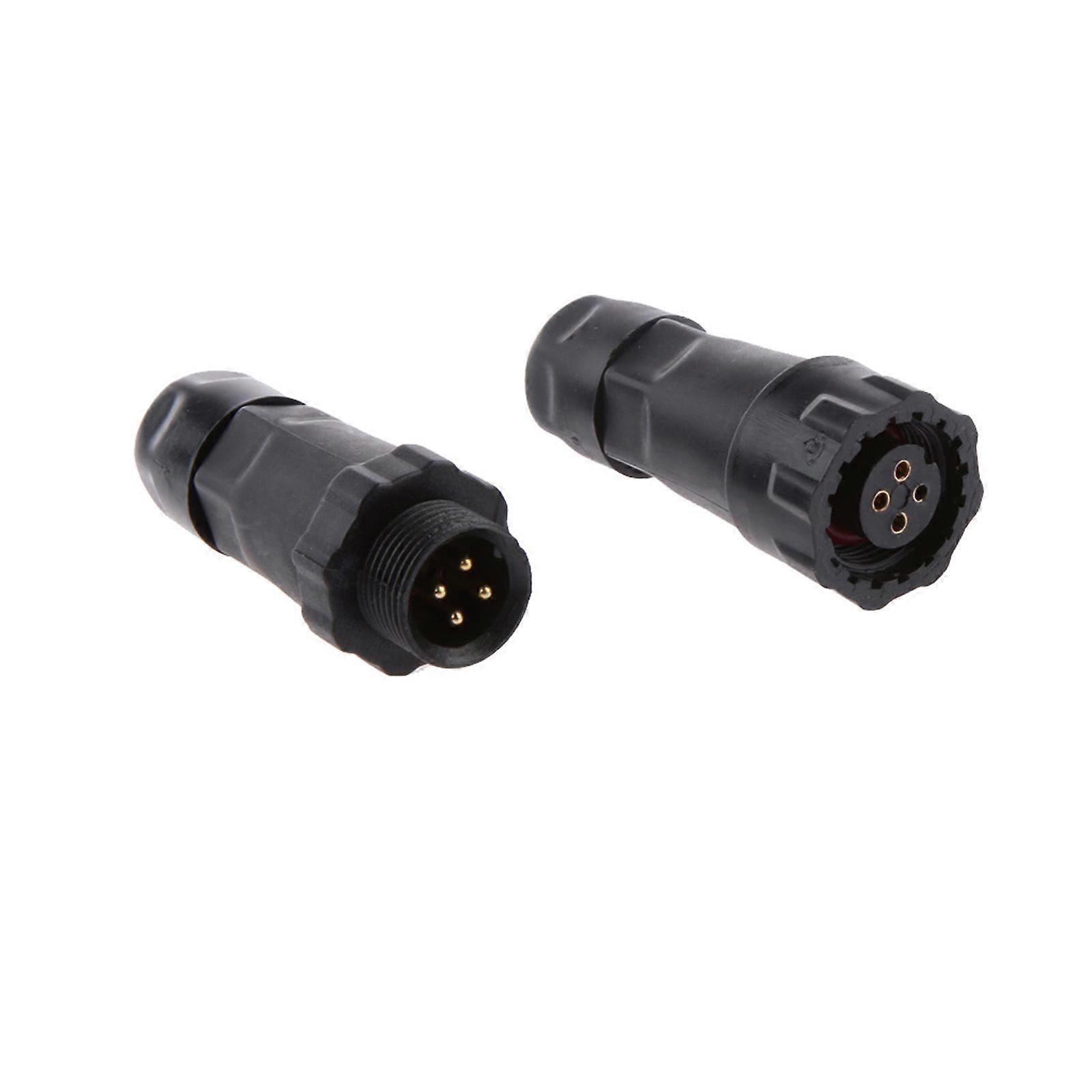 15a 7.5 Mm IP68 4 Pole Connector with Mounted Socket