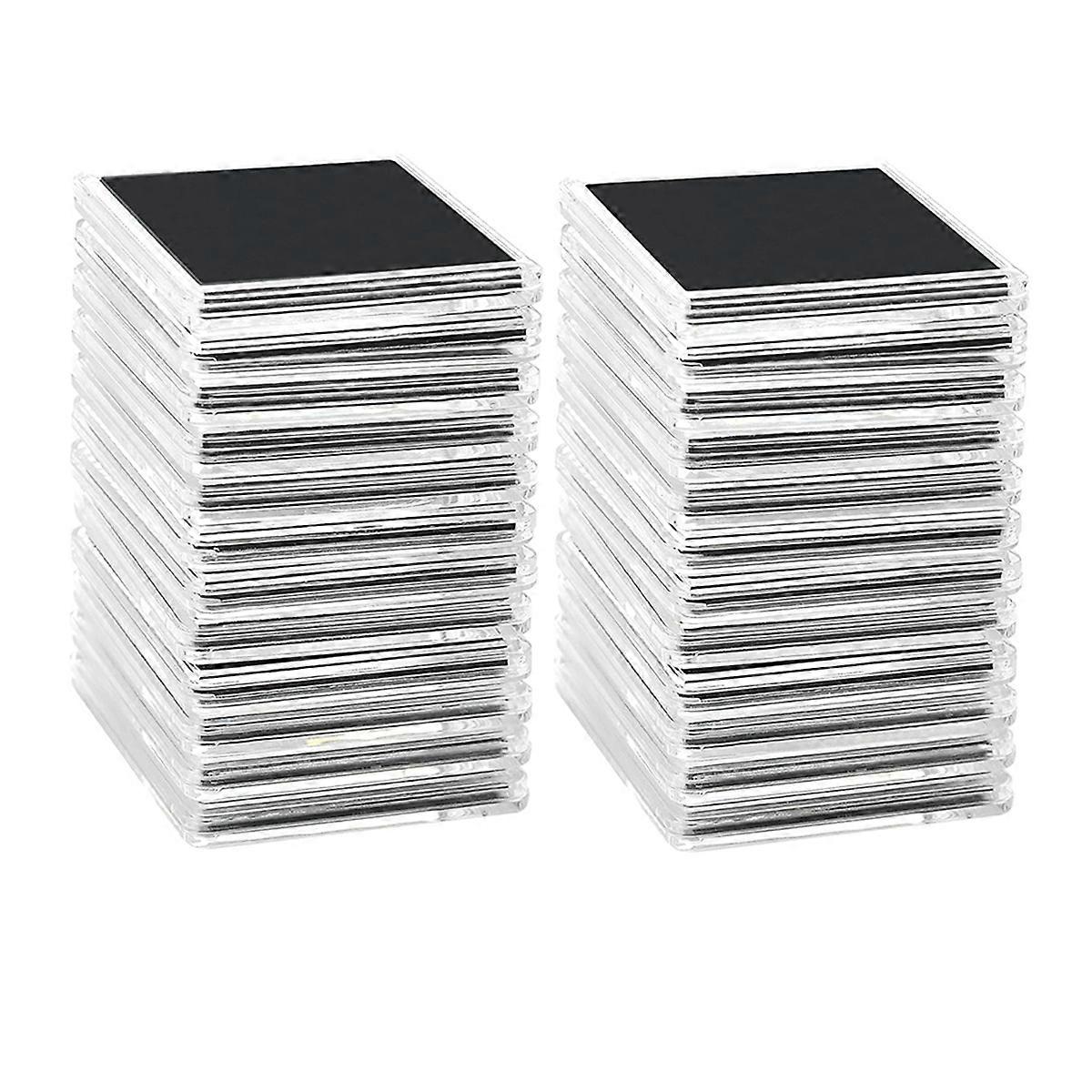 50 PCS Coin Capsules,Coin Snap Holders with 5 Sizes Black Gaskets 20/25/30/35/40mm, Clear Coin Cases