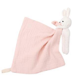 Baby Soothing Towel Cartoon Animal Burping Cloth Comforting Toy Helping Calm and Promote Sleep for Infants Toddlers